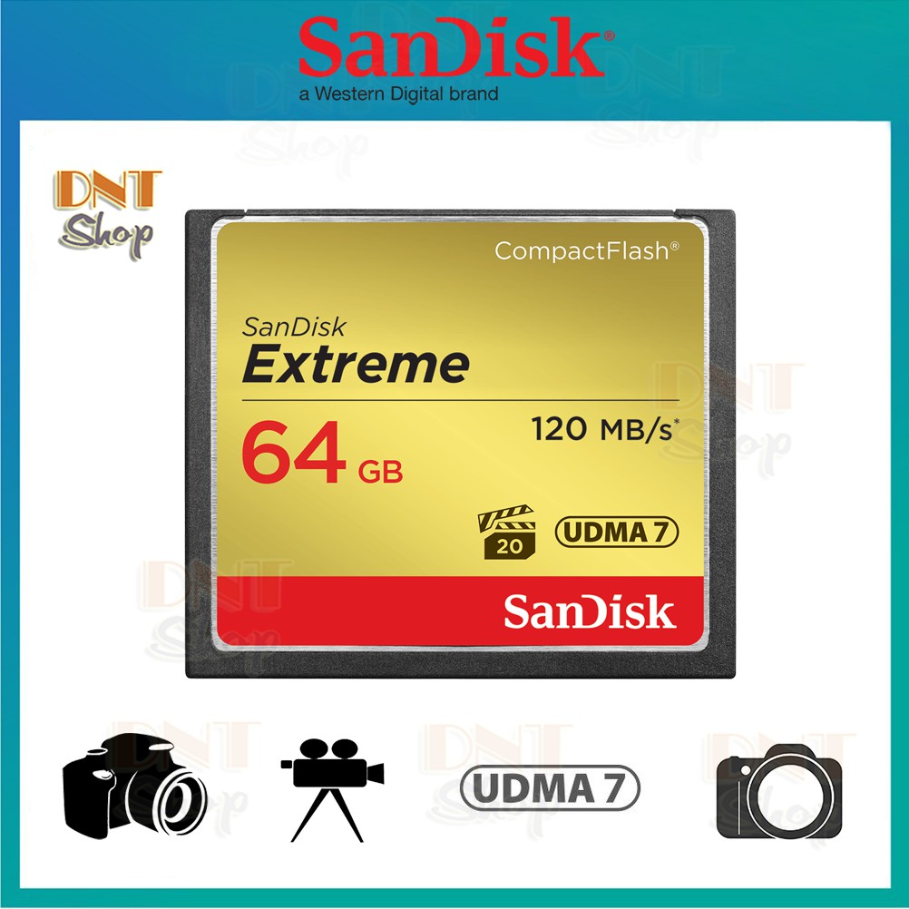 Thẻ Nhớ CF (CompactFlash) SanDisk Extreme 64GB 800X~120MB/s (SDCFXS-064G-A46)