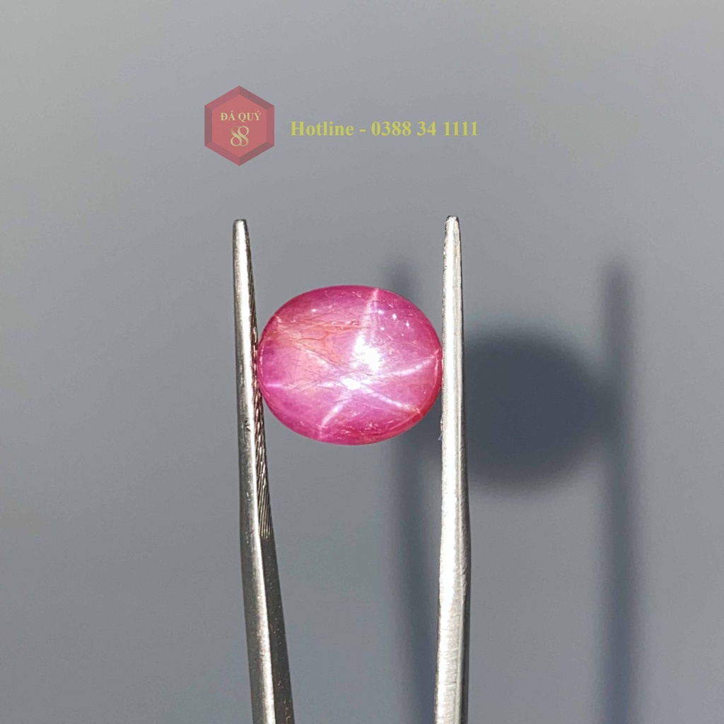 Viên Đá Ruby Sao Tự Nhiên Yên Bái Size 5,45ct