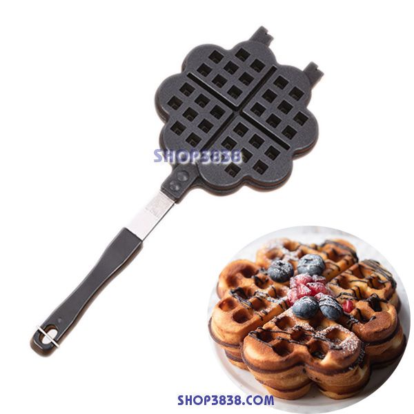 Khuôn Làm Bánh Waffle Trái Tim Chống Dính Nướng