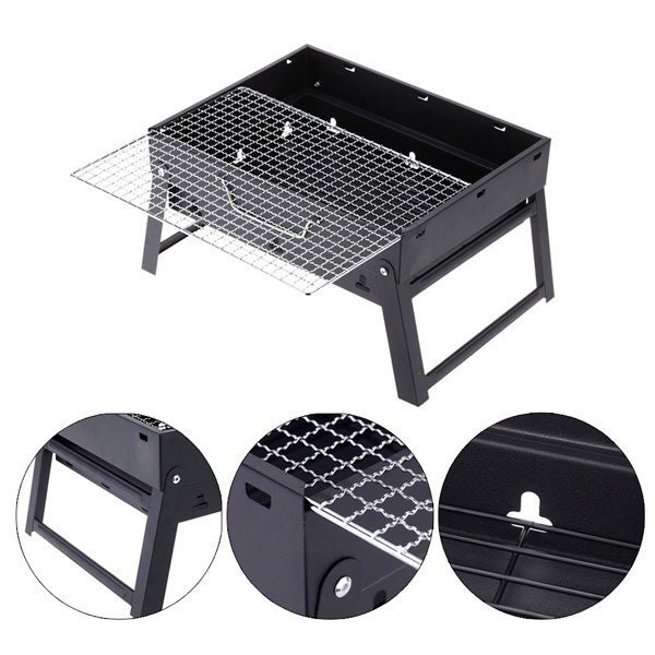 Bếp nướng than hoa nướng ngoài trời BBQ TL-353 chất liệu inox cao cấp- Có Chân Đế, Tay Cầm Xếp Gọn Tiện Lợi -LB2910211