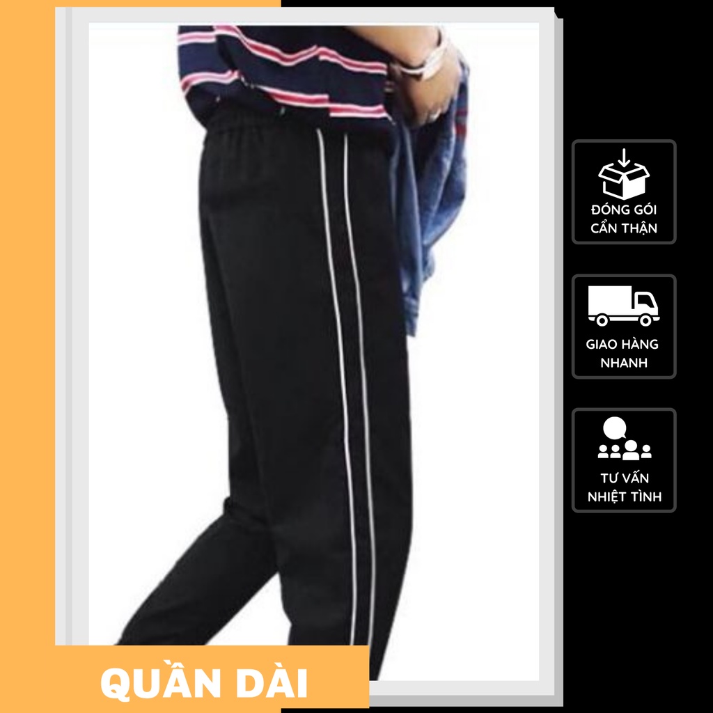 Quần jogger nam nữ 2 sọc viền 40-95kg Sói Store phong cách trẻ trung dễ phối đồ