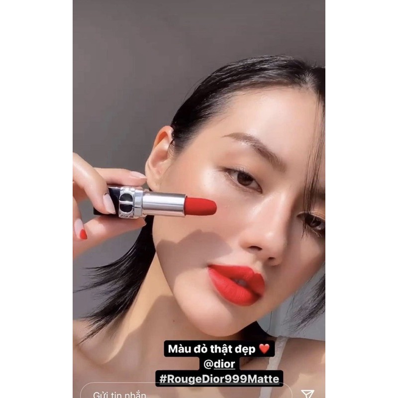 SON  Dior  Rouge Velvet 999  - dòng son nhung đỏ mới 2021