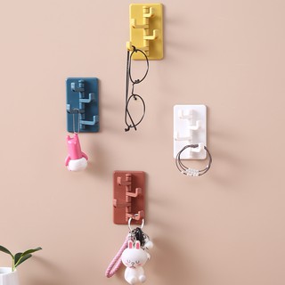 Móc treo tường thiết kế 4 móc bằng nhựa ABS tiện dụng