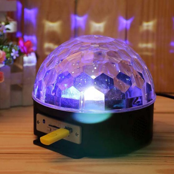 Đèn LED Quả Cầu Cảm Ứng Xoay Pha Lê 7 Màu [CÓ VIDEO]