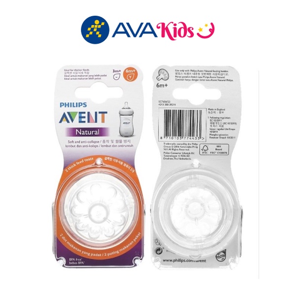 Núm ti mô phỏng tự nhiên thức ăn đặc Philips Avent