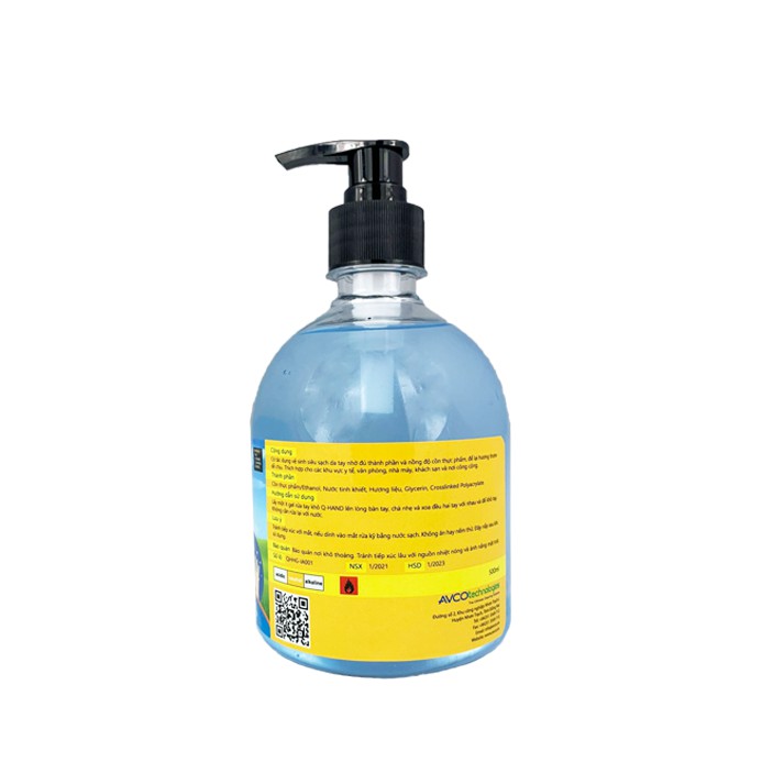 Gel rửa tay khô sát khuẩn không dùng nước Q-HAND - Hương vỏ bưởi - Chai 500ml