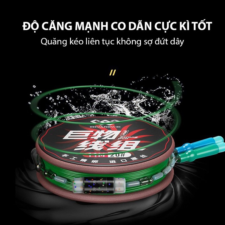 Trục Câu Đài Buộc Sẵn XStyle Dây Trục Câu Đài Săn Hàng Bọc Silicon Cao Cấp DC20