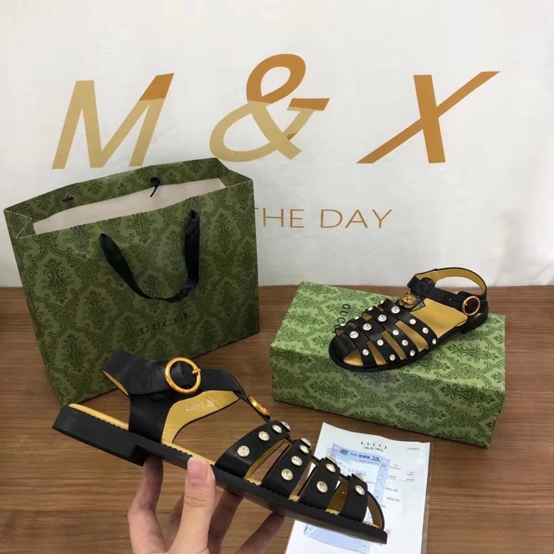 Sandal đính đá siêu cấp hàng L1. fullbox, bill, túi giấy