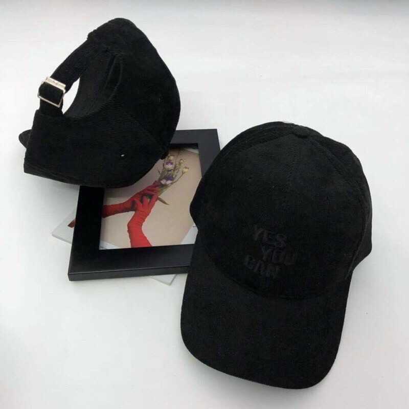 Mũ lưỡi trai ❤️Nón kết thêu chữ Yes You Can phong cách Ulzzang form unisex nam nữ AQ STORE