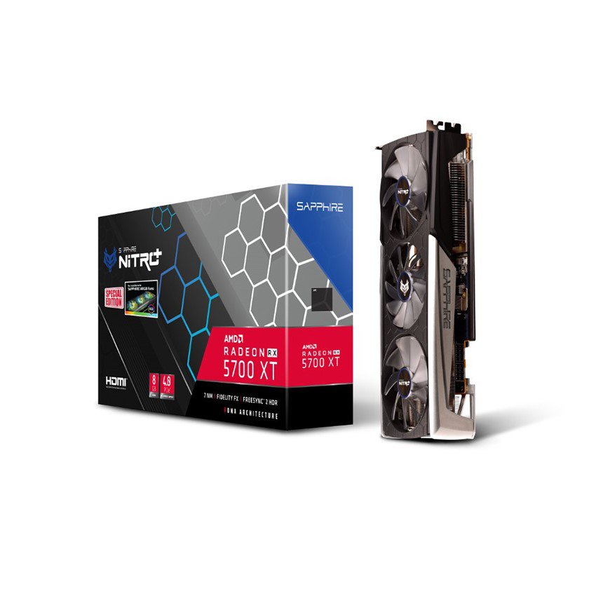 Card màn hình SAPPHIRE NITRO+ RX 5700 XT SE (8GB GDDR6, 256-bit, HDMI+DP, 2x8-pin) Mới 100%