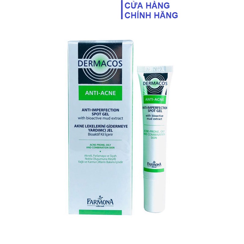 Gel Chấm Mụn Dermacos Anti Ance Anti Imperfection Spot Gel 15ml