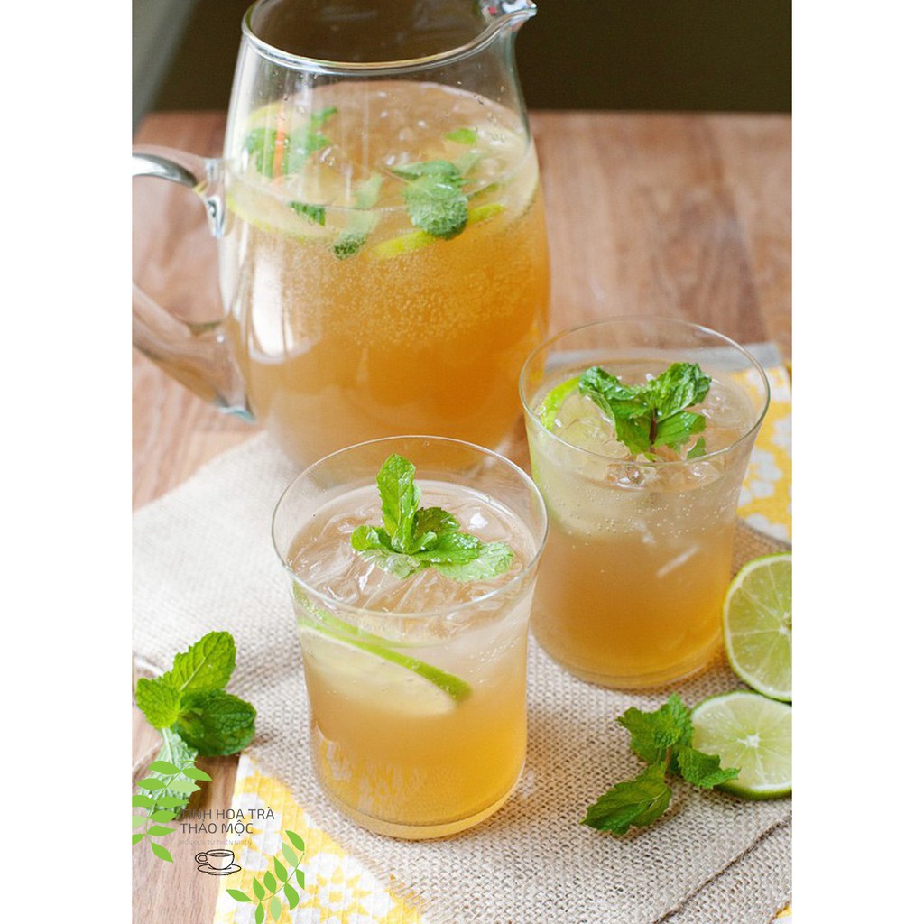 (ảnh thật + video) Trà bạc hà nguyên lá sấy khô sạch khó tiêu đầy hơi trà thảo mộc sỉ 100g