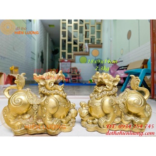 Tỳ hưu như ý bằng đồng phong thủy 3 cỡ
