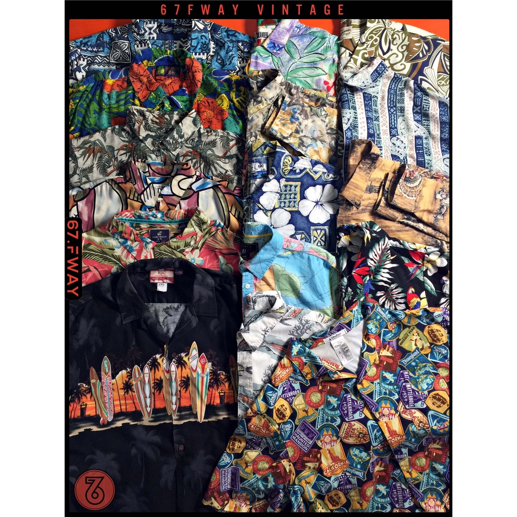 𝐇𝐀𝐖𝐀𝐈𝐈 𝗦𝗵𝗶𝗿𝘁 / Hawaii shirt Unisex mới 90-99% / Sơ mi hoa họa tiết Vintage