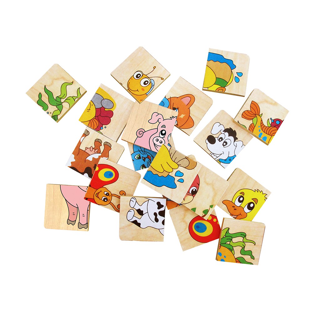 Đồ chơi gỗ Ghép hình 10 con vật | Winwintoys 64392 | Phát triển trí tưởng tượng và nhận biết các loài động vật