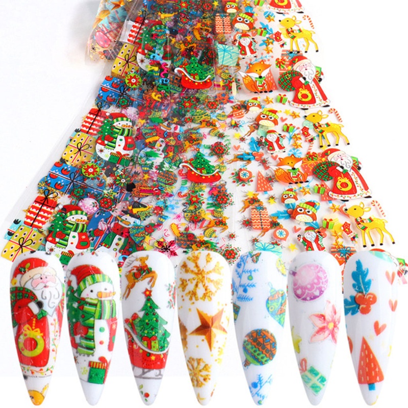 Miếng Dán Trang Trí Móng Tay Chủ Đề Giáng Sinh