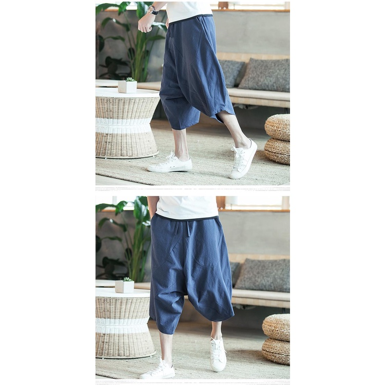 Quần Lửng Ống Rộng In Họa Tiết Con Voi Dành Cho Nam