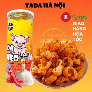 Da heo cháy tỏi ớt 150g TADA, da heo chiên mắm tỏi ớt giòn ngon rẻ hàng loại 1, đồ ăn vặt Hà nội