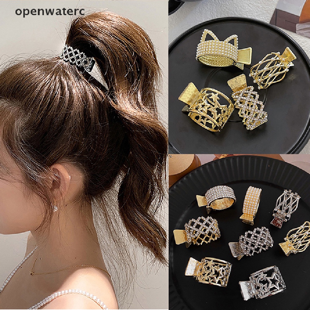 Kẹp Tóc Càng Cua Đính Đá Ngọc Trai Giả Thời Trang