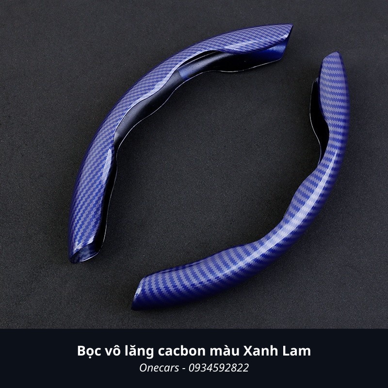 Miếng Ốp Vô Lăng Ô Tô / Bọc Vô Lăng 2 Mảnh Vân Carbon Chống Trượt Cao Cấp Phù Hợp Cho Tất Cả Các Loại Xe