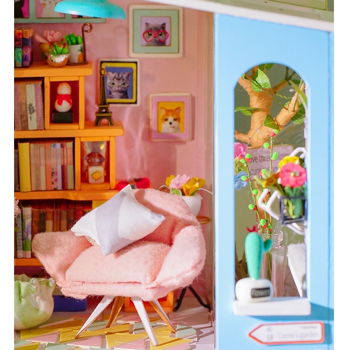 Mô hình gỗ 3D Lắp ráp nhà DIY Doll House Robotime Dora's Loft DG12