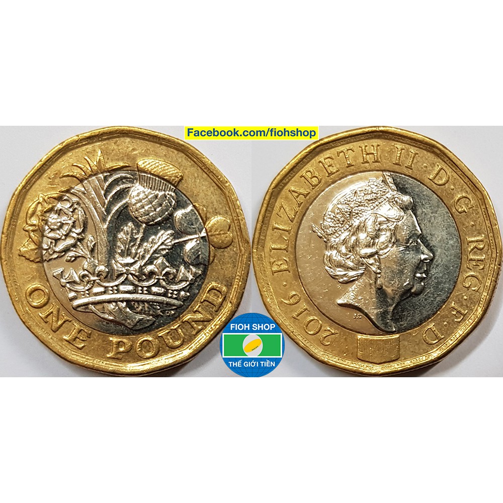 Đồng xu phong thủy, may mắn 1 Pound (1 Bảng) Anh Quốc (Great Britain, United Kingdom), phát hành 2016-Nay