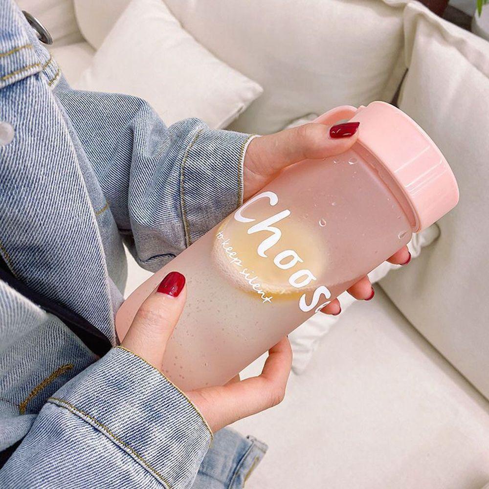 Cốc Uống Nước Bằng Silicon PP Cấp Thực Phẩm Trong Suốt Có Nắp Đậy Đơn Giản