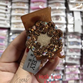 [Xịn] Kẹp tóc càng cua 5 răng đính đá cao cấp Marcely