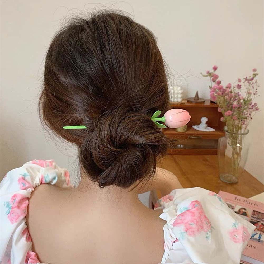 Kẹp Tóc Hoa Chignon 15H Nhiều Màu Thời Trang Mùa Hè Cho Nữ