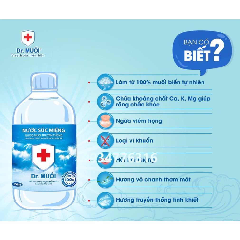 ✅ Nước Súc Miệng Dr. Muối Hương Truyền Thống