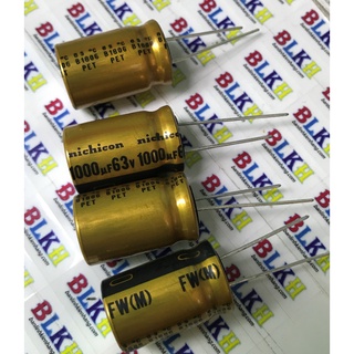 Tụ âm thanh 63v 1000uf 16x25 chinh hãng nichicon fw