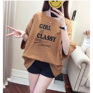 áo sweeter tay lỡ kẻ ngang girl | Shopee Việt Nam