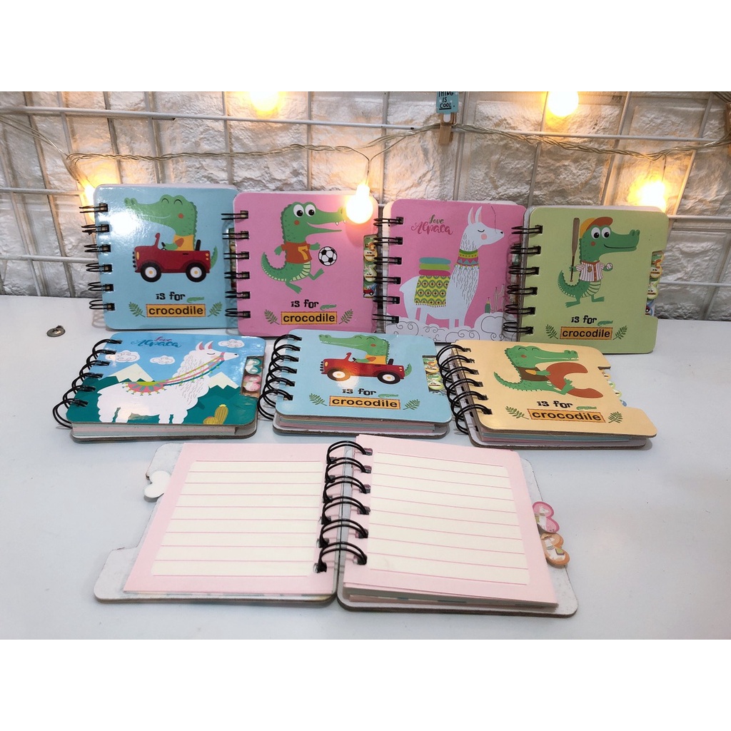 Sổ tay gáy xoăn hình ngộ nghĩnh đáng yêu Mẫu ngẫu nhiên