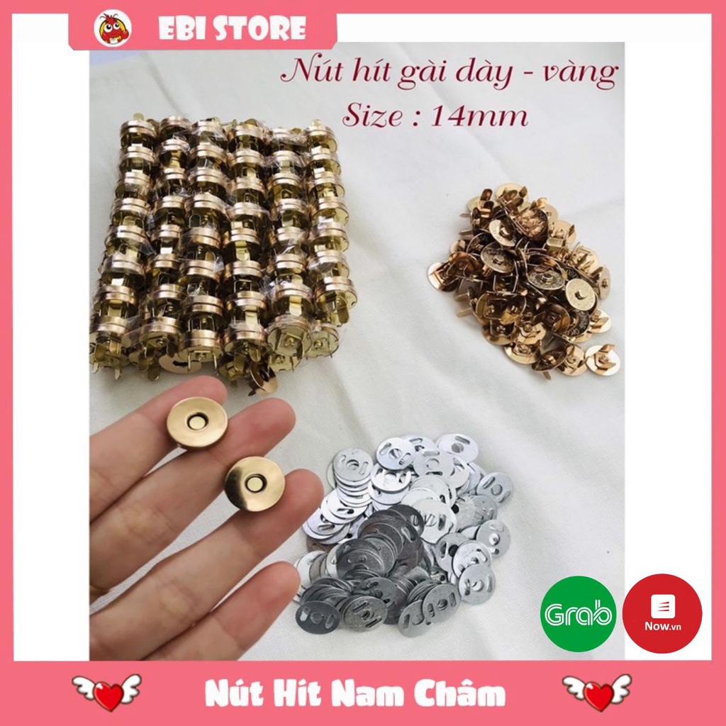 Nút Hít, Nút Gài Nam Châm 14mm Phụ kiện Làm Túi Handmade - Túi Ví Nữ