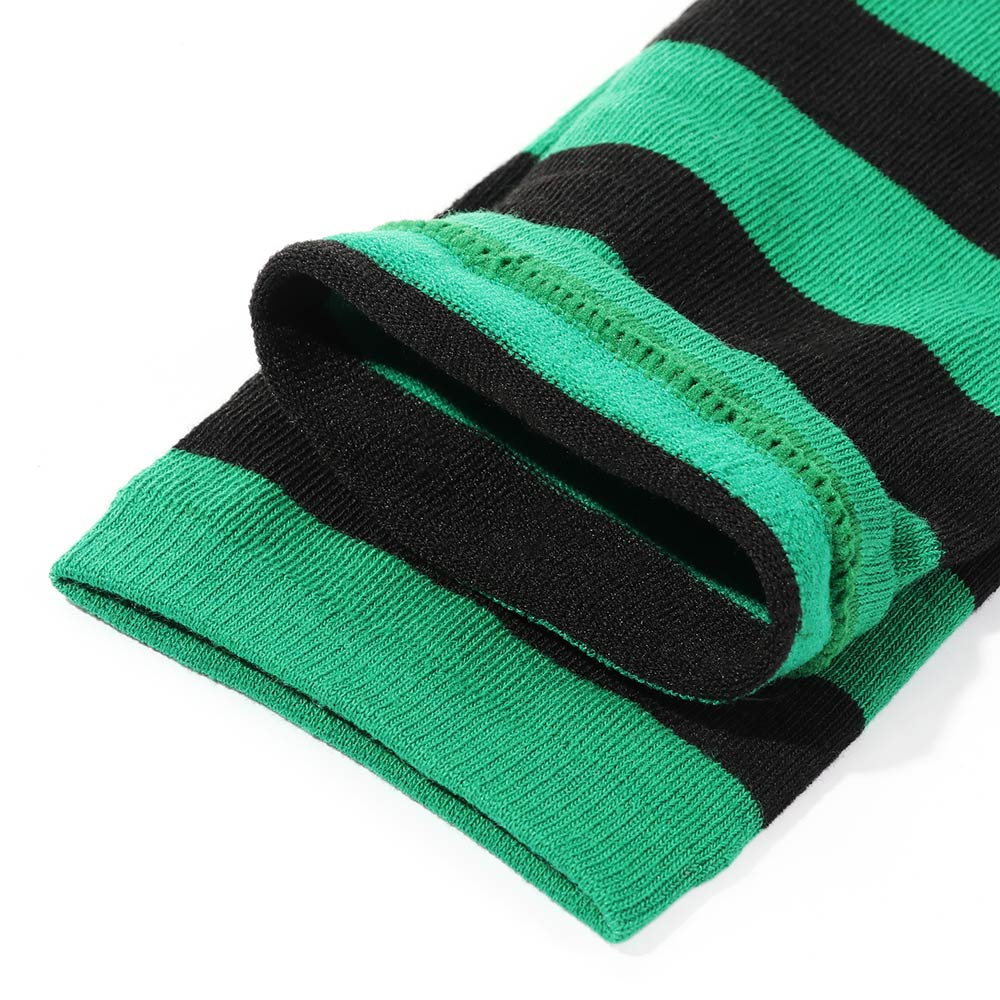 Vớ Cotton Dệt Kim Cổ Cao Qua Đầu Gối Kẻ Sọc 12 Màu Ấm Áp Thời Trang Cho Nữ