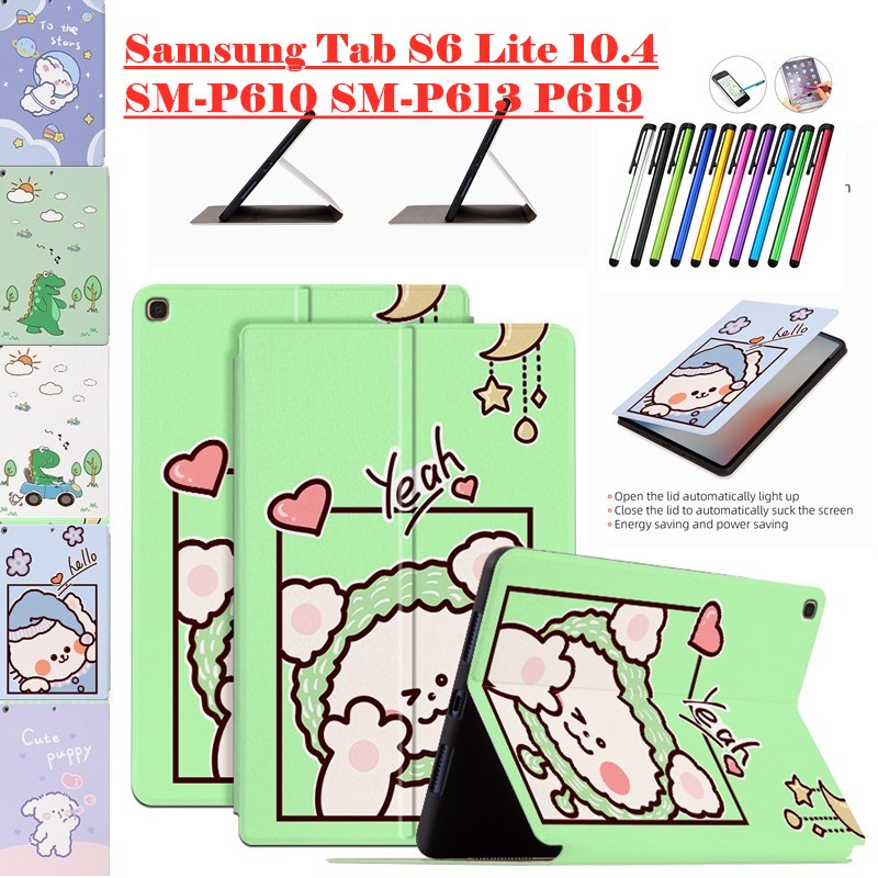 Bao Da Máy Tính Bảng Nắp Lật Thông Minh Cho Samsung Galaxy Tab S6 Lite 10.4 SM-P610 / 2022 SM-P613 P619 Ốp