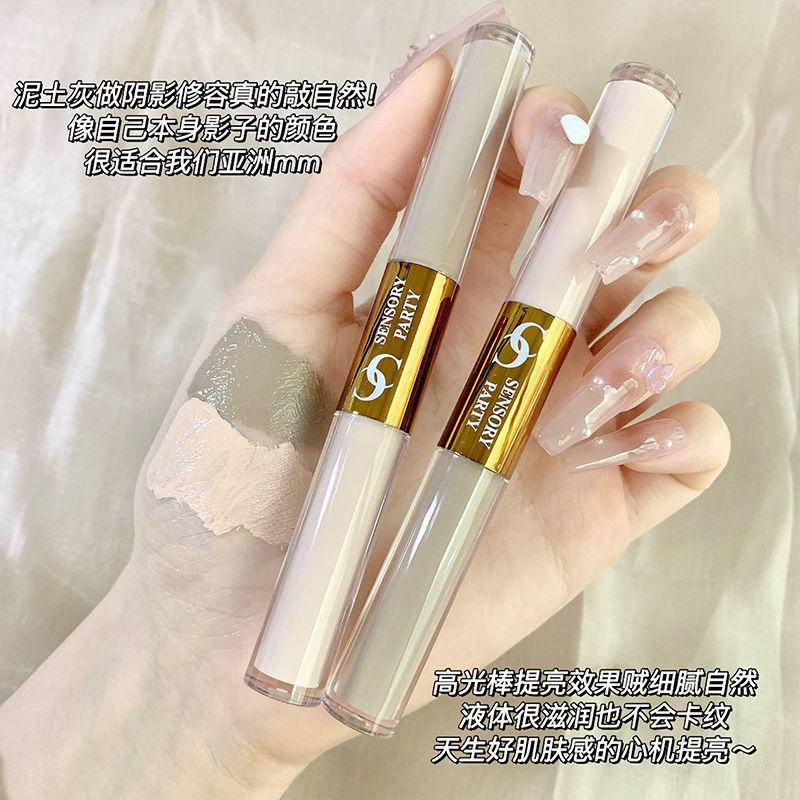 Kem Che Khuyết Điểm Dạng Lỏng Thiết Kế Hai Đầu Lâu Trôi Kiềm Dầu Làm Sáng Da