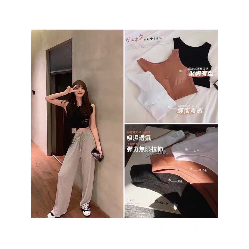 Áo bra, croptop Hàn siêu co giãn, thời trang Hàn Siêu xinh Free size dưới 55kg .