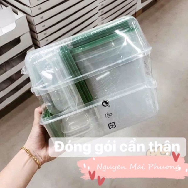 [Hàng Có Sẵn] Bộ 17 hộp nhựa đựng đồ ăn Pruta IKEA