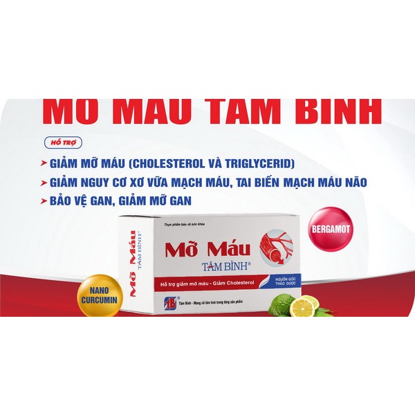 [CHÍNH HÃNG] Mỡ máu Tâm Bình - Hỗ trợ giảm mỡ máu, giảm mỡ gan