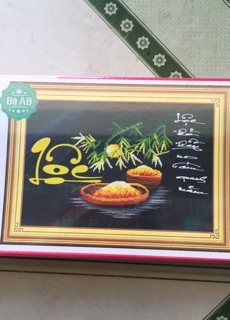 Tranh đính đá chữ lộc