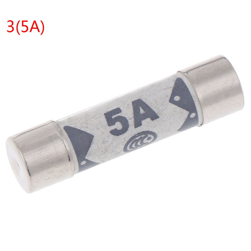 Bộ 10 cầu chì sứ đầy cát 6x25mm 1a 20a 240v chất lượng cao