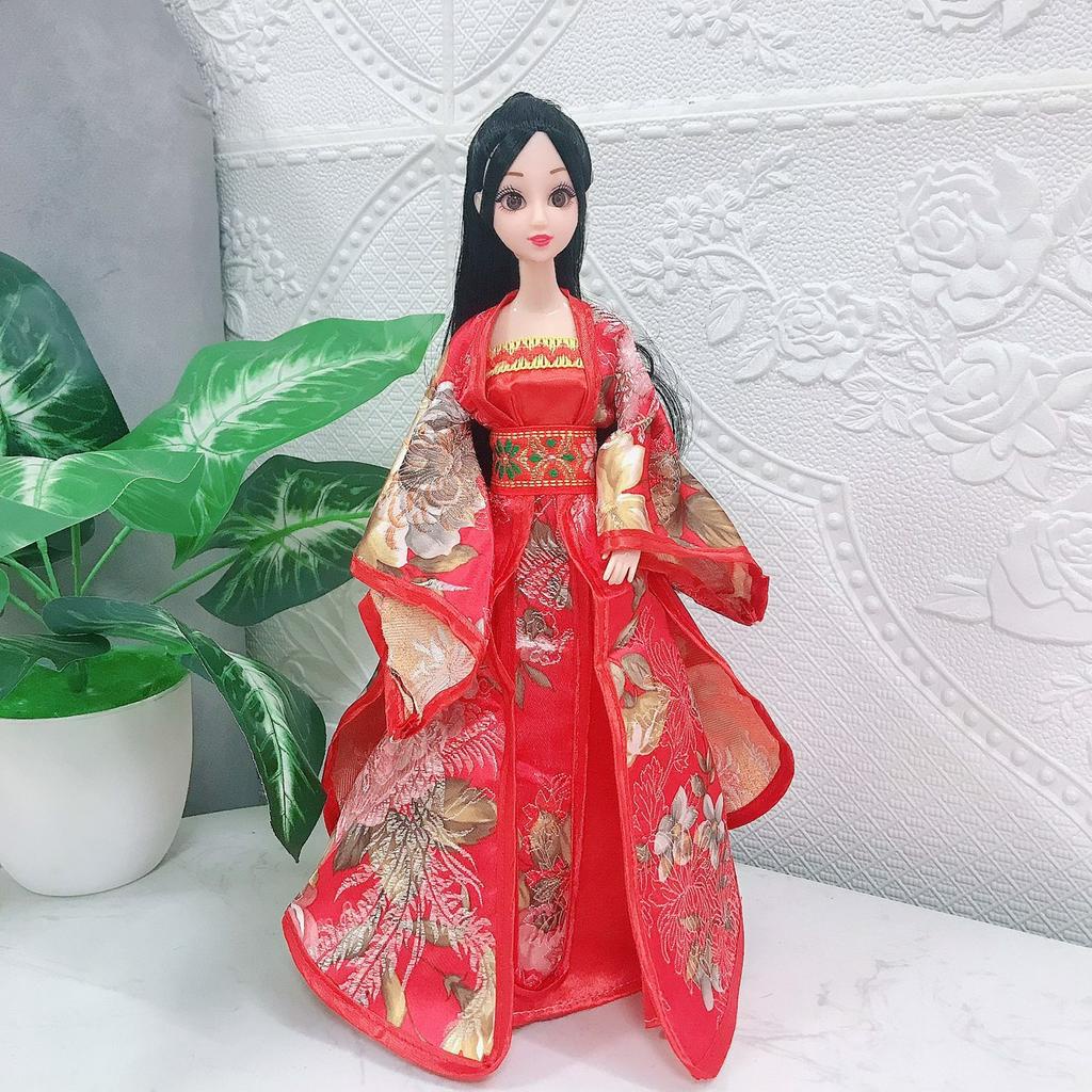 Trang phục cổ trang gấm cho búp bê 30cm