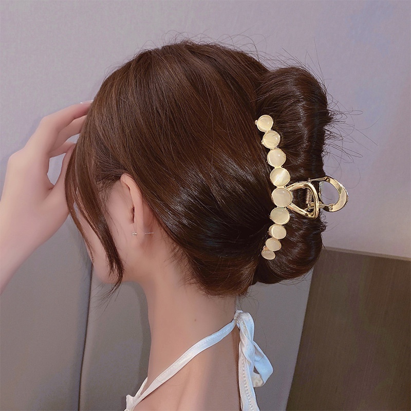 Kẹp Tóc Kim Loại Đính Ngọc Trai Nhân Tạo Thời Trang Cho Nữ