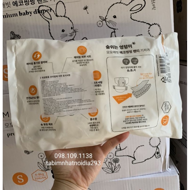 [HCM-2 MIẾNG THỬ] BỈM MOMO RABIT dán/quần size L2/XL2