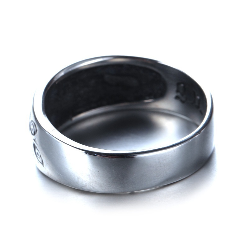 Nhẫn inox hình mắt quỷ phong cách vintage cho nam