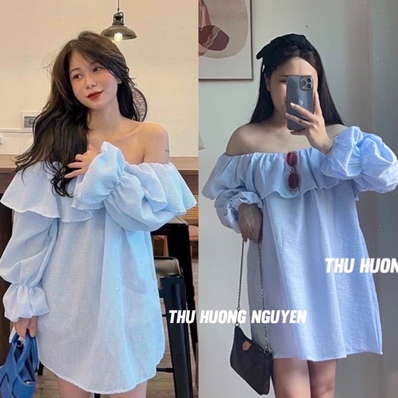 Váy trễ vai xốp hàng Quảng Châu chất đẹp