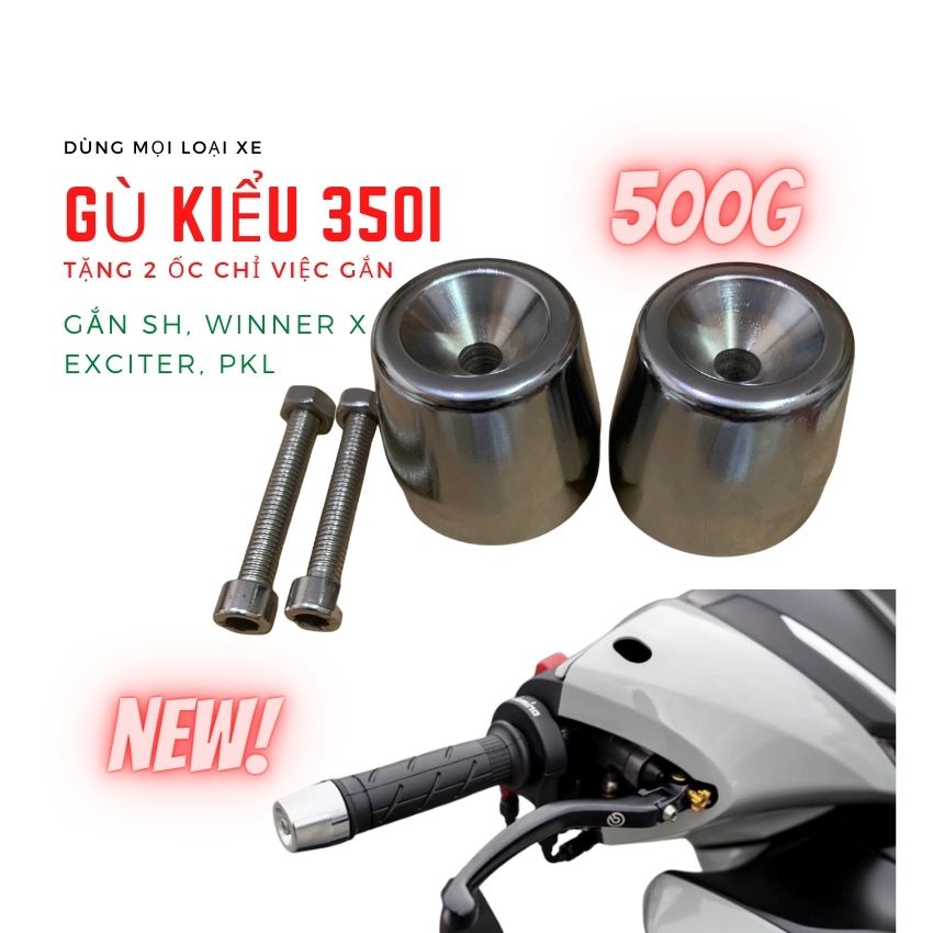 Gù Đối Trọng Tay Lái Kiểu SH 350i-Giá 1 Cặp ( Ảnh Chụp Thật)