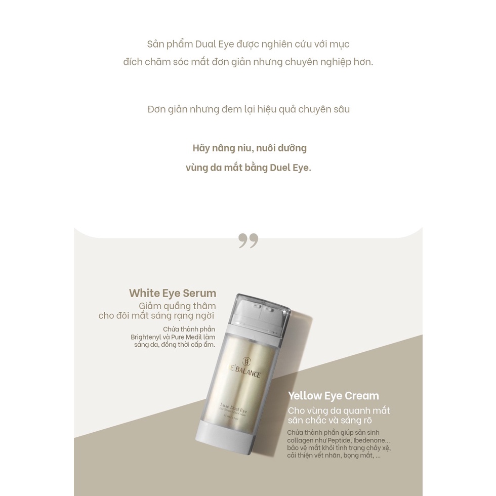 [HET HANG] Kem Mắt Be'Balance Luxe Dual Eye (30ml)