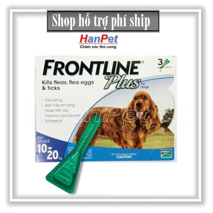 Hỗ trợ Ship- Thuốc nhỏ gáy trị ve rận FRONTLINE PLUS 10-20 Nhập từ Pháp (chó 10-20kg) sunzin 111